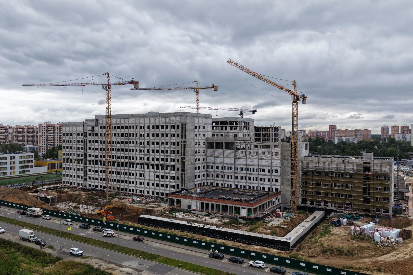 видео с коптера, больница балашиха, больница в ольгино,