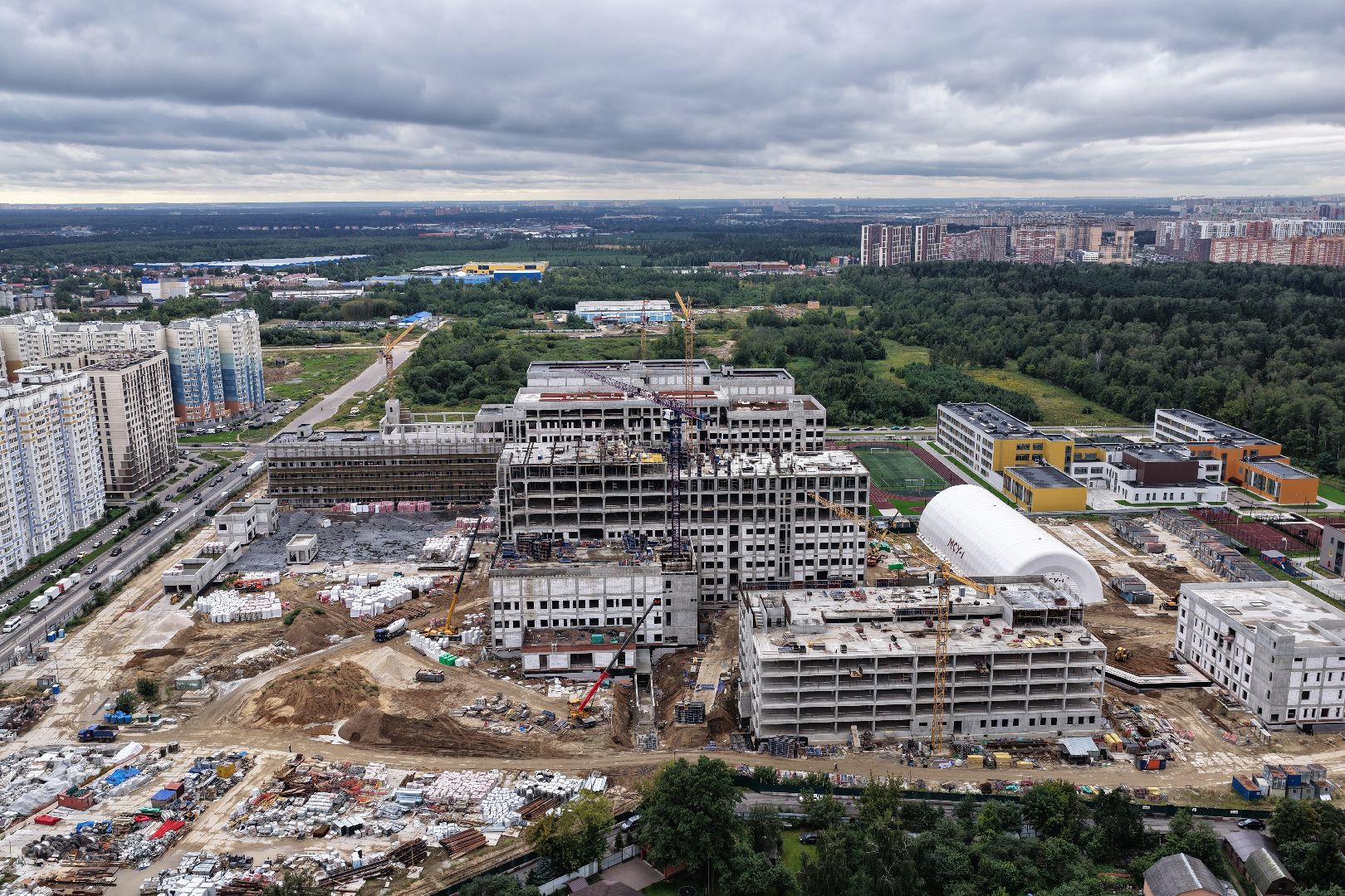 видео с коптера, больница балашиха, больница в ольгино,