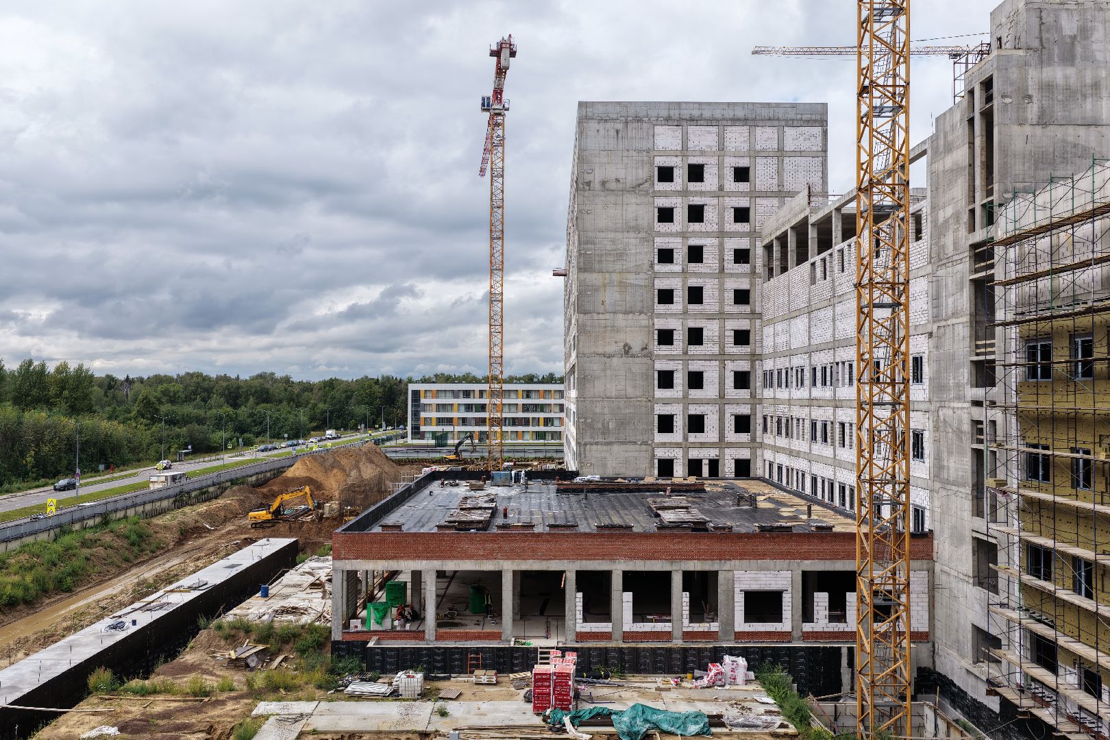 видео с коптера, больница балашиха, больница в ольгино,