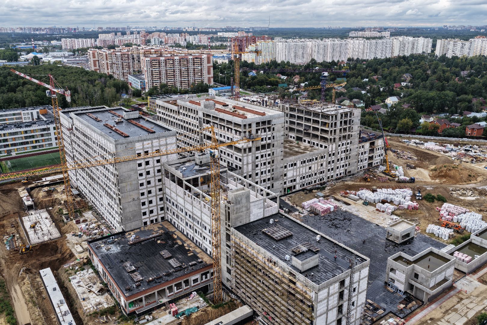 видео с коптера, больница балашиха, больница в ольгино,