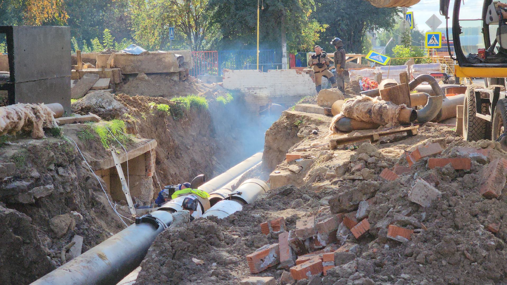 кашира, капитальный ремонт, теплоснабжение, отопление, горячая вода, губернаторская программа, замена труб,