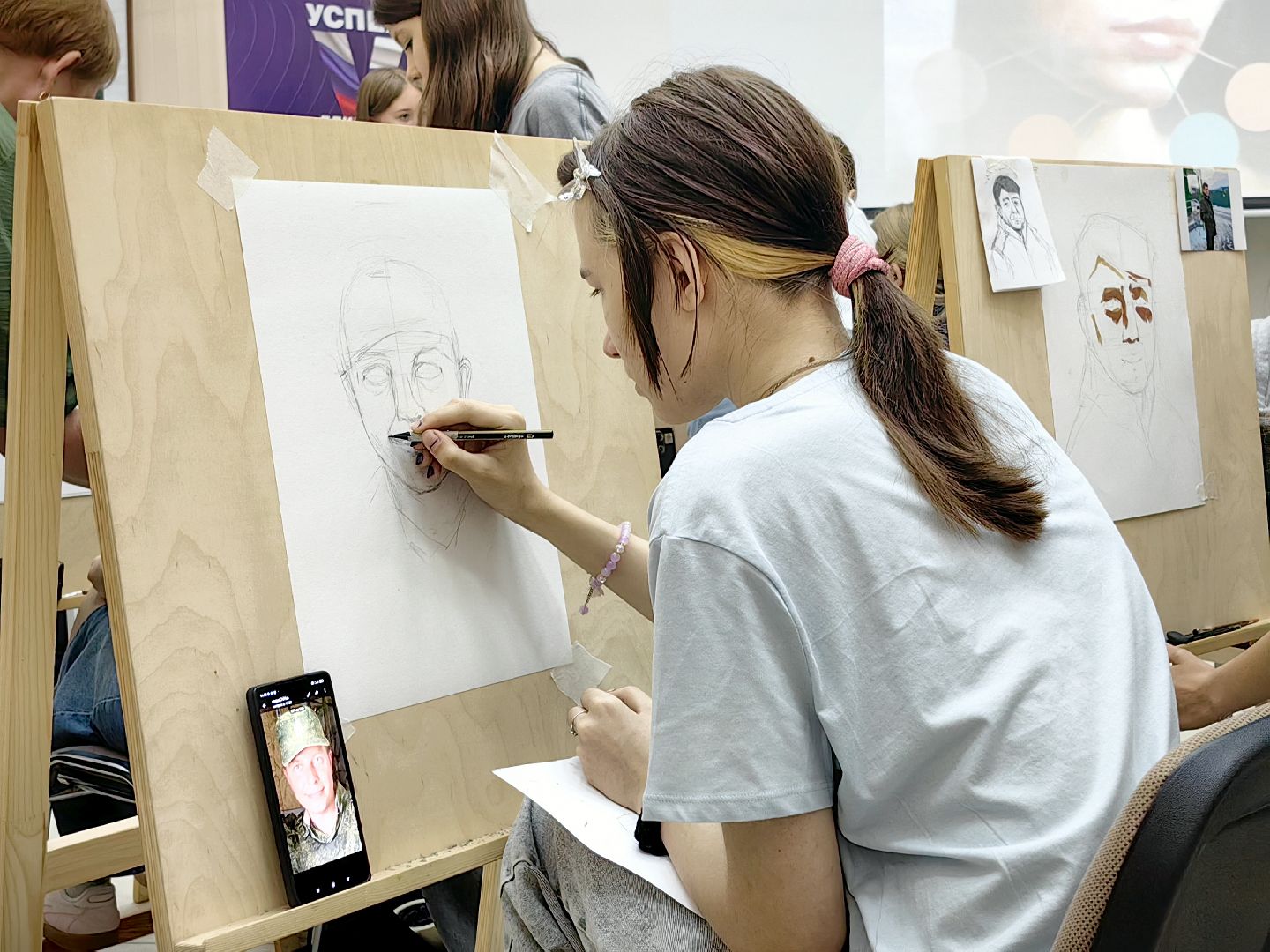 рисунки, конкурс, акция, мастер-класс, портрет, сво,