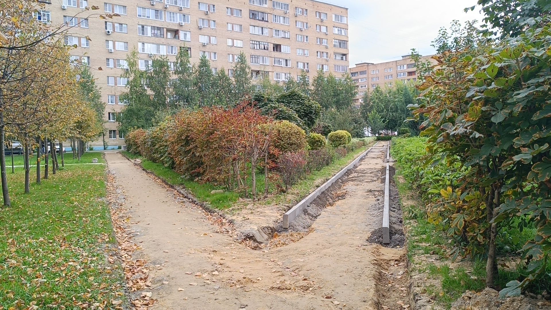 парк, лобня, пешеходная дорожка,