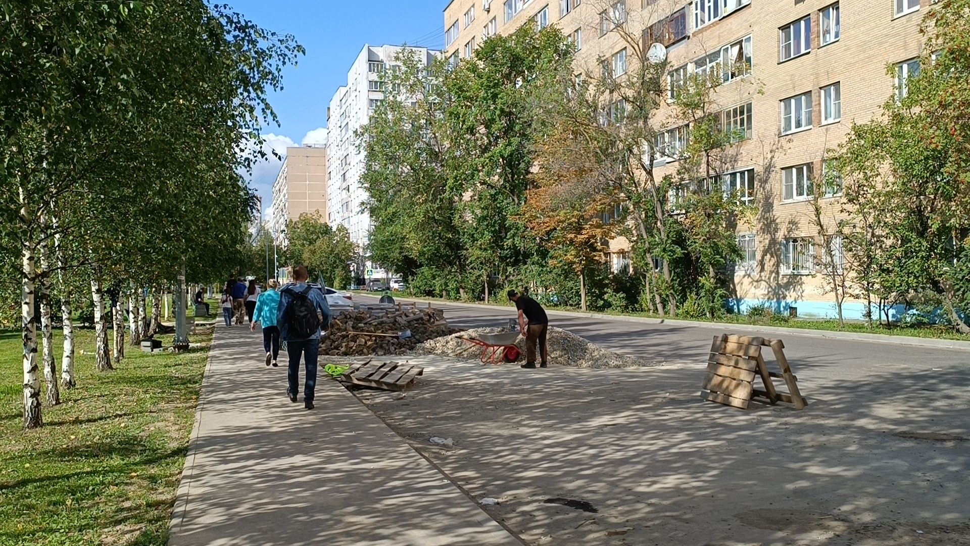 парк, лобня, пешеходная дорожка,