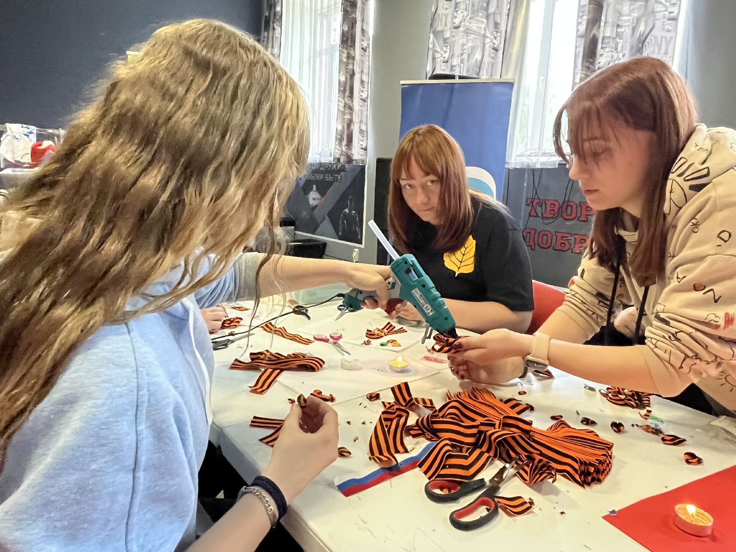 Наро-Фоминск, Георгиевская ленточка, День Победы, окна Победы