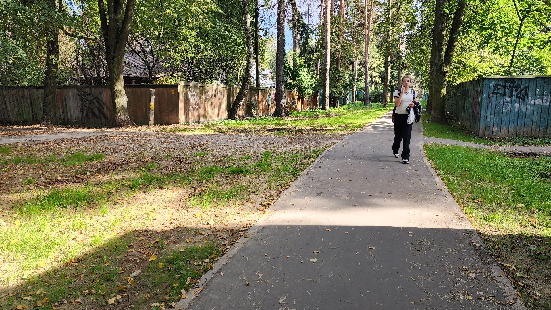 пушкино, народная тропа, пешком в подмосковье,асфальтирование,новый тротуар,комфортная среда,сквер,