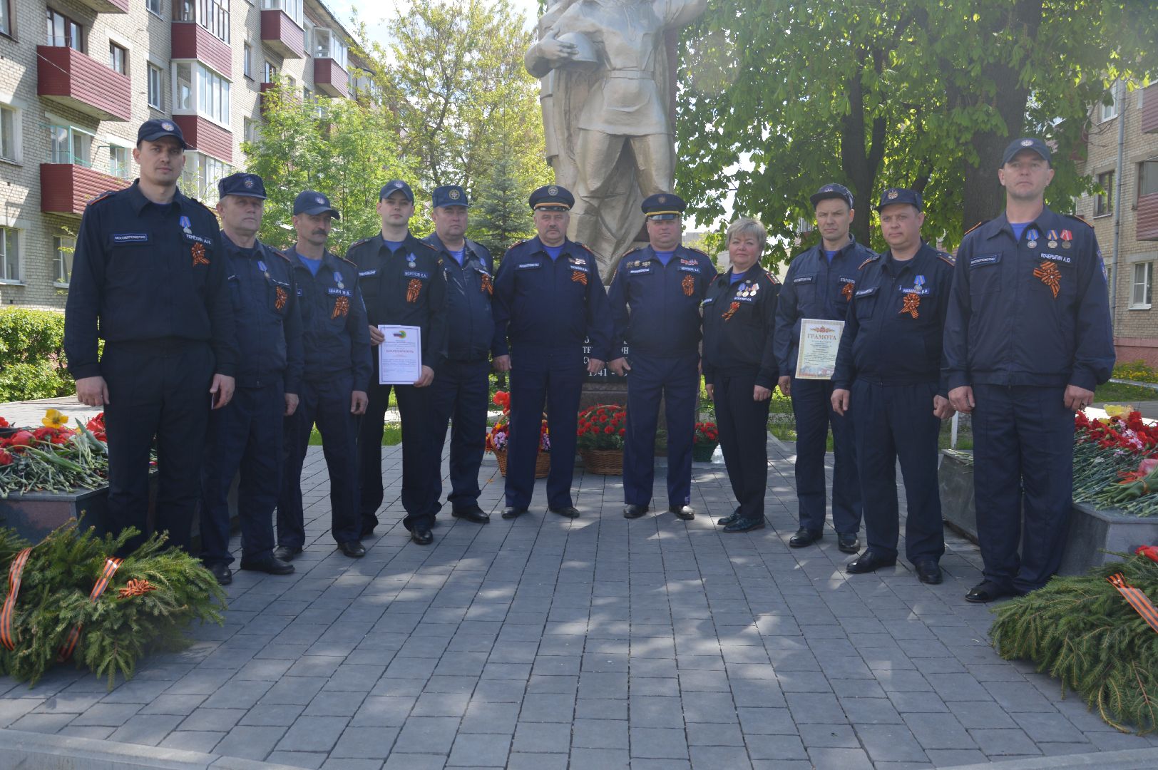 Награждение. Мособлпожспас, Шатура, День Победы