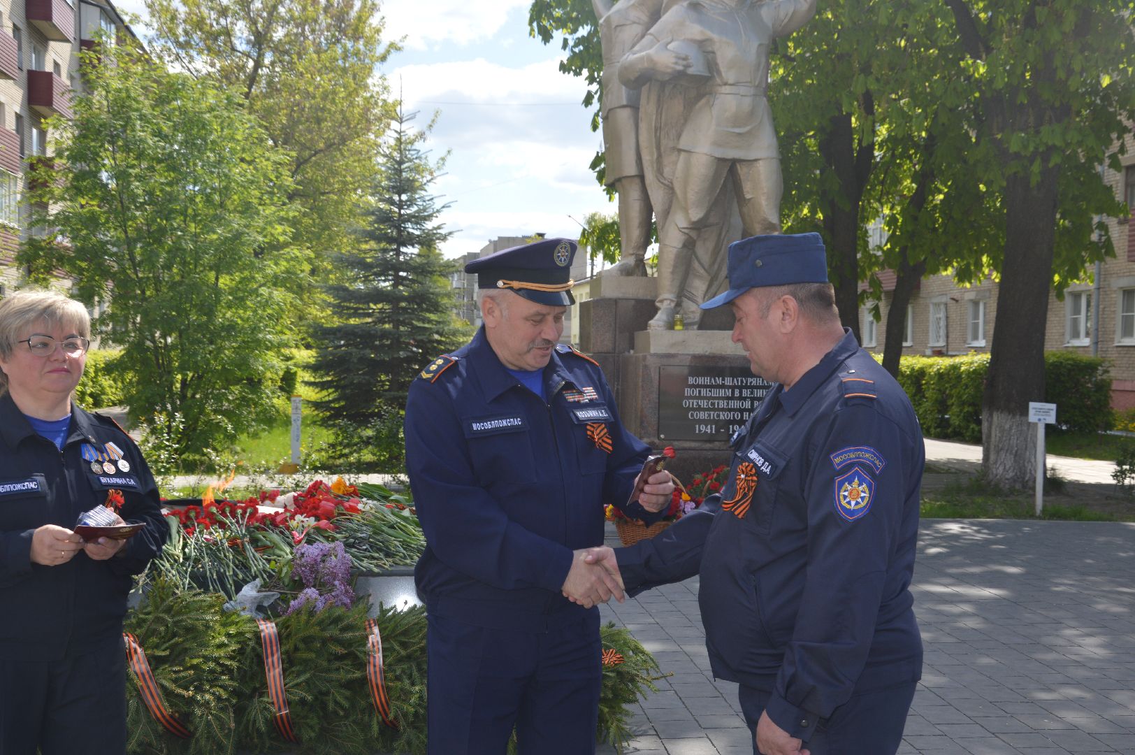 Награждение. Мособлпожспас, Шатура, День Победы