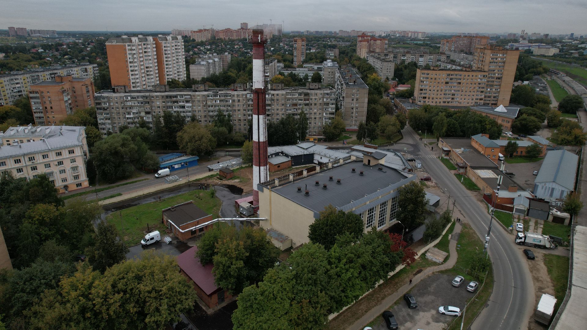 видео с коптера, котельная в подольске, жкх подольск,