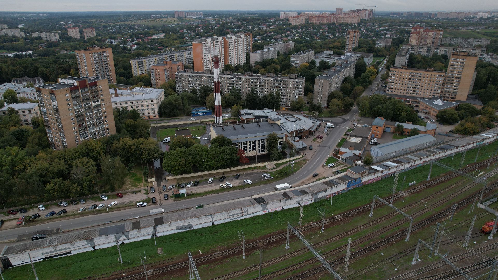 видео с коптера, котельная в подольске, жкх подольск,