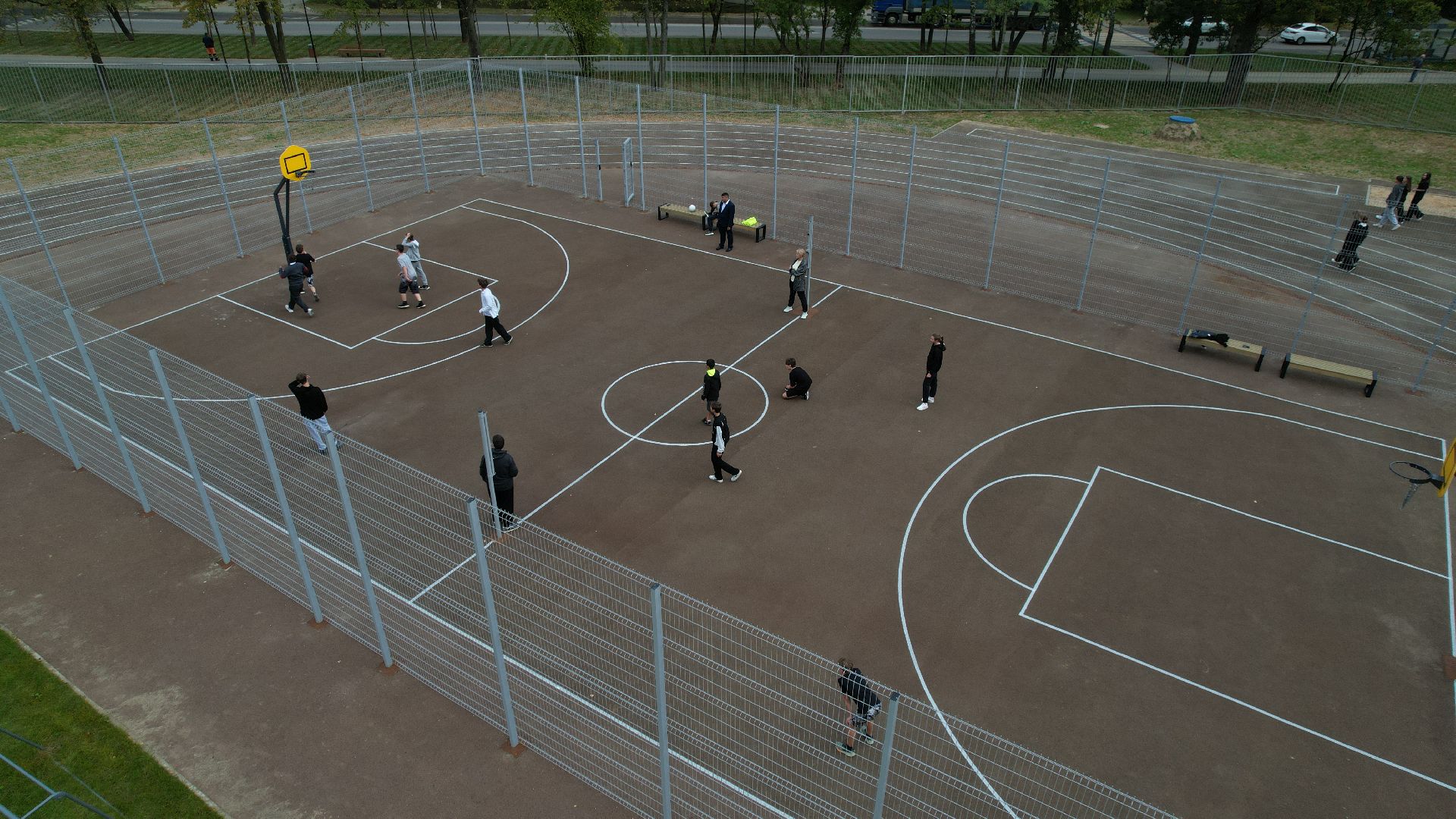 видео с коптера, школа 1 в климовске, образование в подольске,