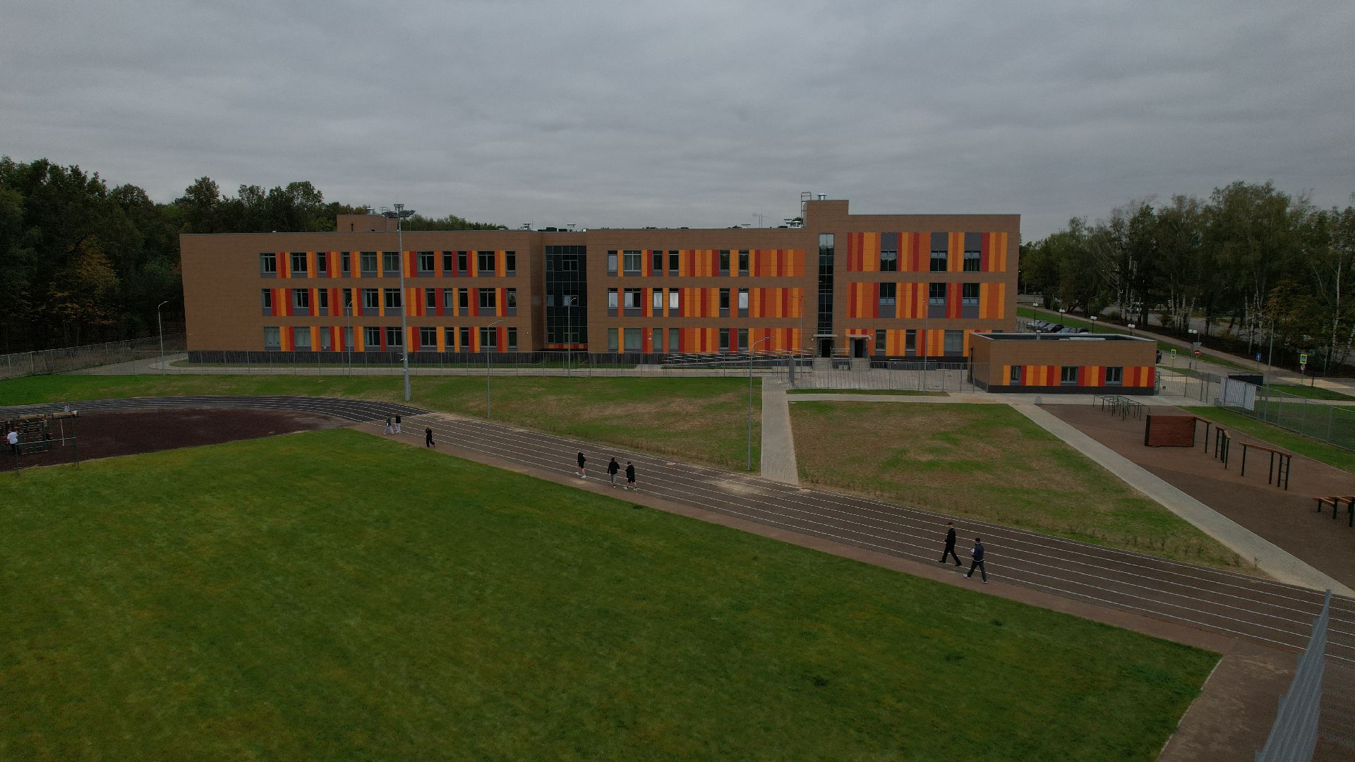 видео с коптера, школа 1 в климовске, образование в подольске,