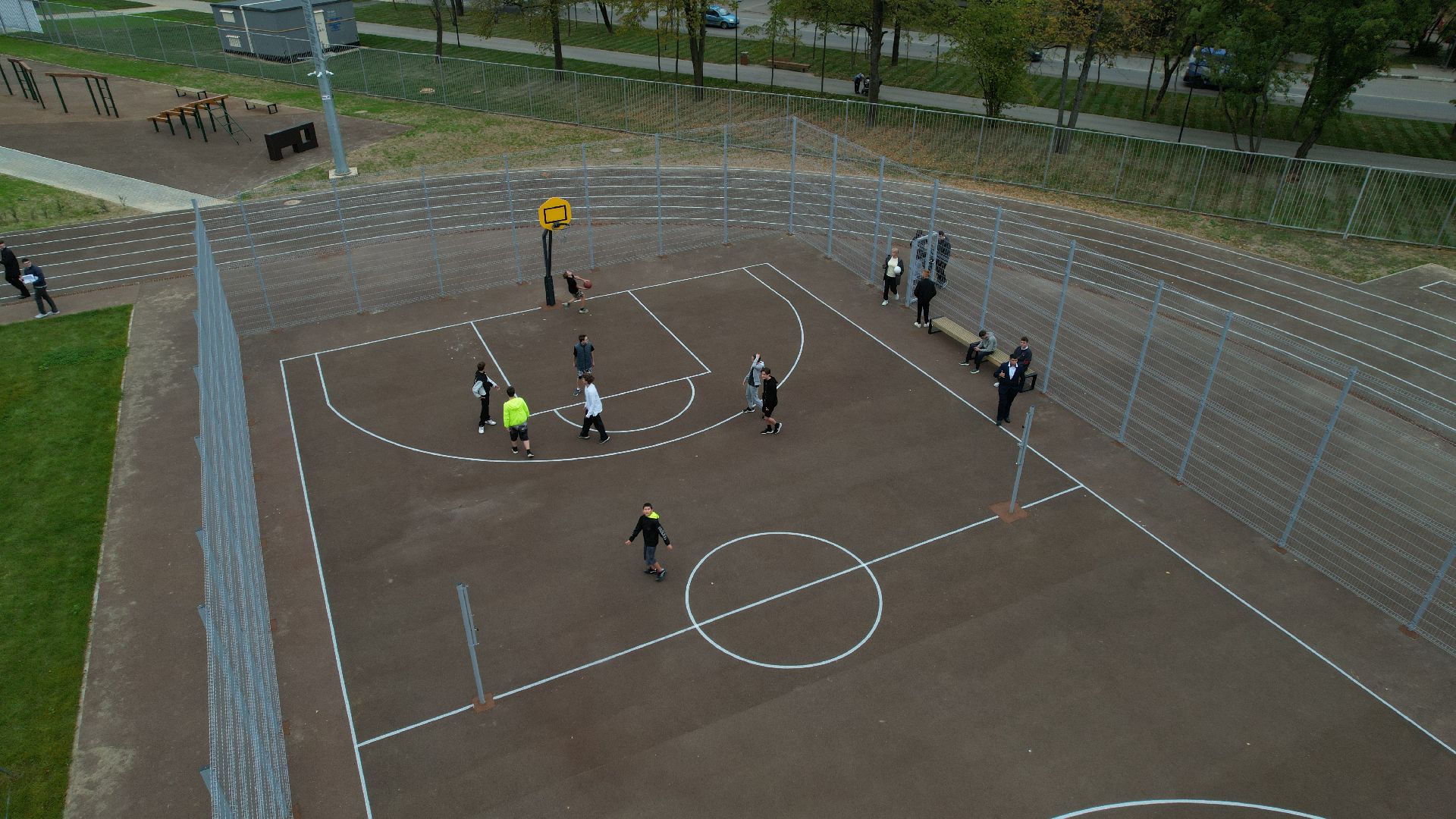 видео с коптера, школа 1 в климовске, образование в подольске,