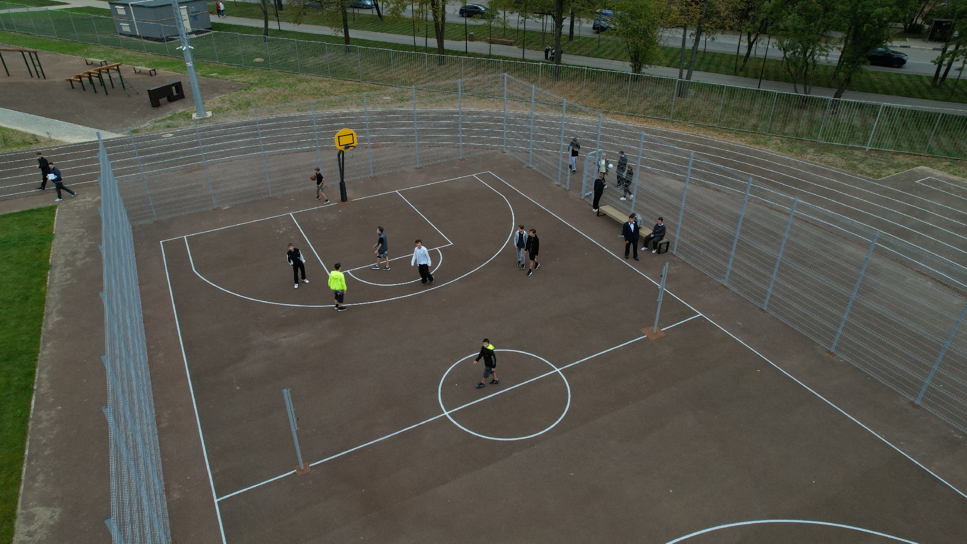 видео с коптера, школа 1 в климовске, образование в подольске,