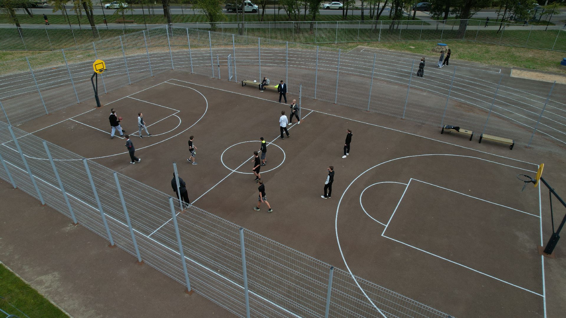 видео с коптера, школа 1 в климовске, образование в подольске,