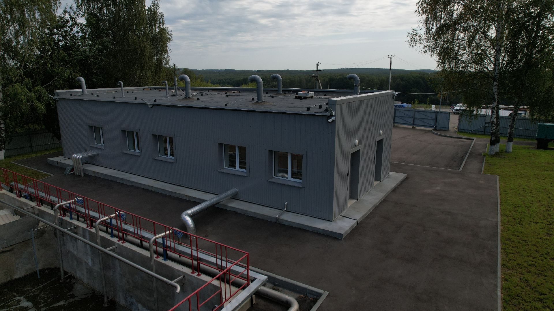 видео с коптера, очистные в зарайске, экология подмосковья,