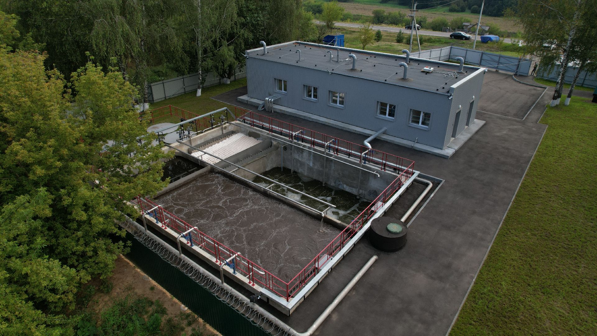 видео с коптера, очистные в зарайске, экология подмосковья,