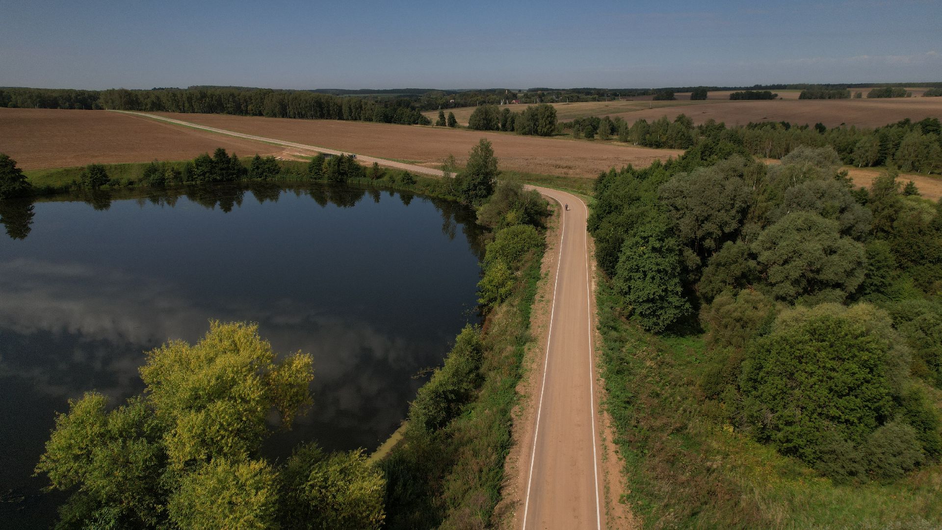 видео с коптера, дороги подмосковья, дороги зарайска,
