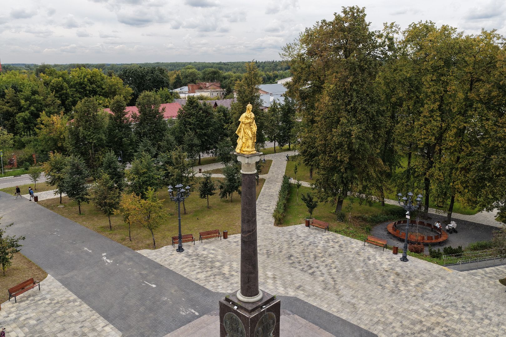 видео с коптера, сквер бугрова,  благоустройство в богородском,