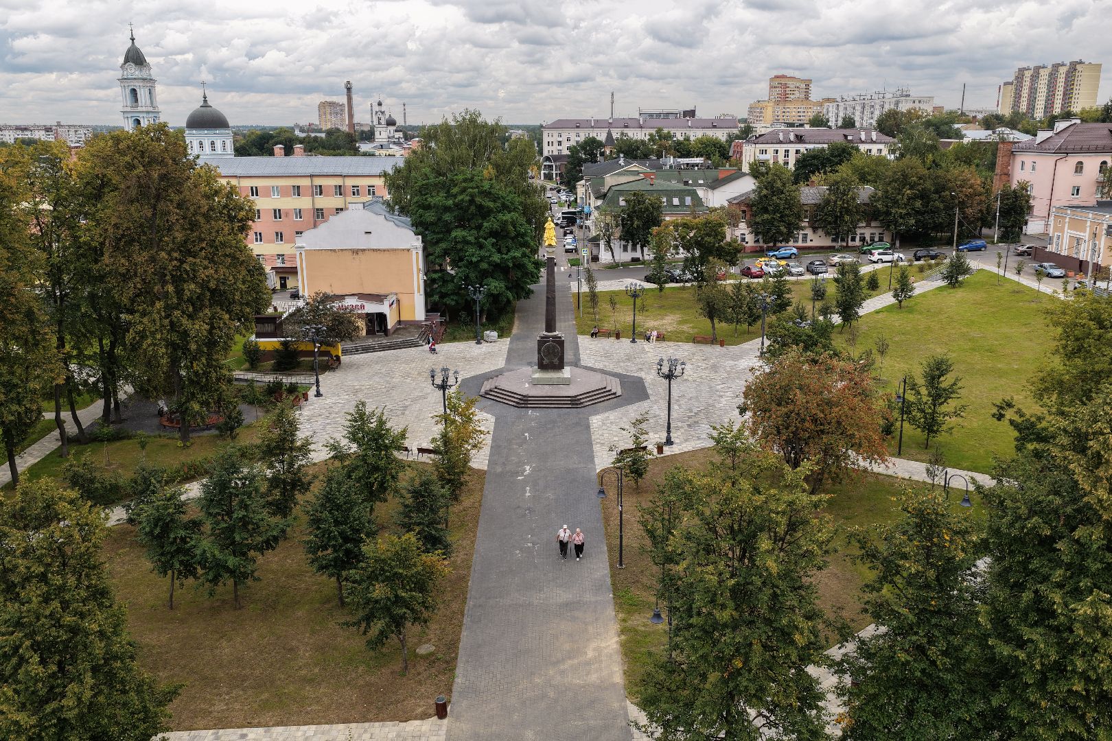 видео с коптера, сквер бугрова,  благоустройство в богородском,