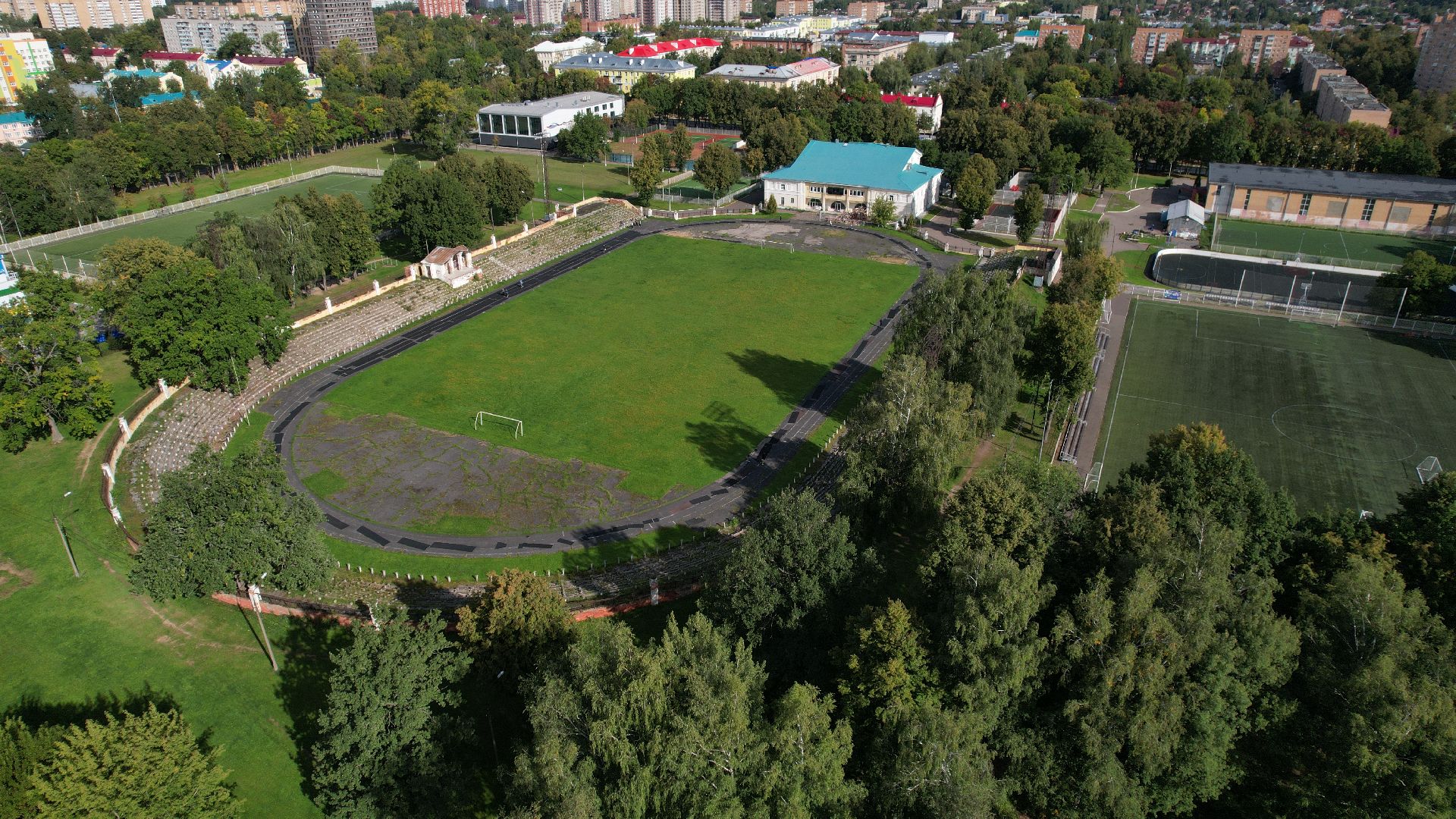 видео с коптера, стадион металлург,