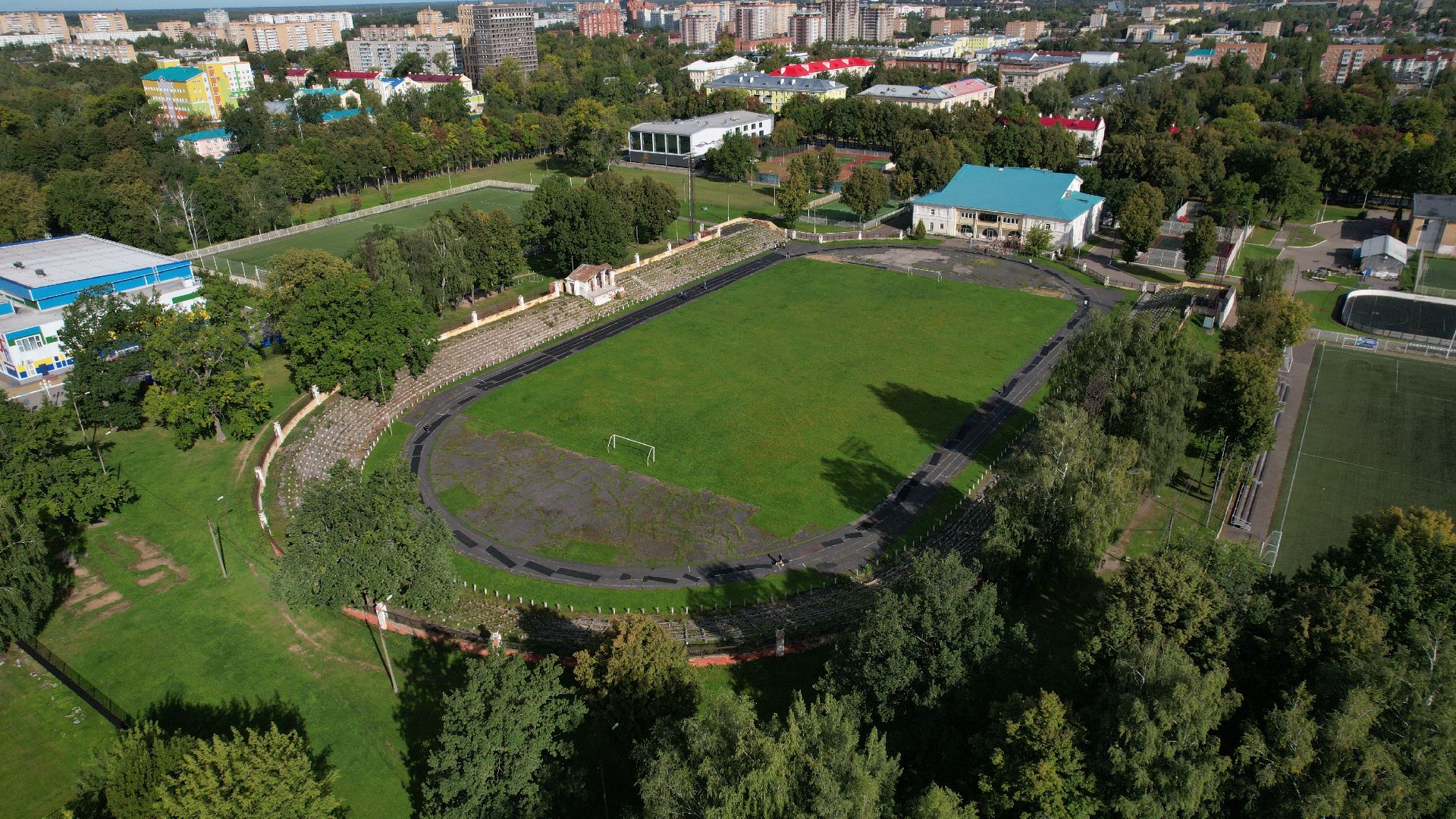 видео с коптера, стадион металлург,