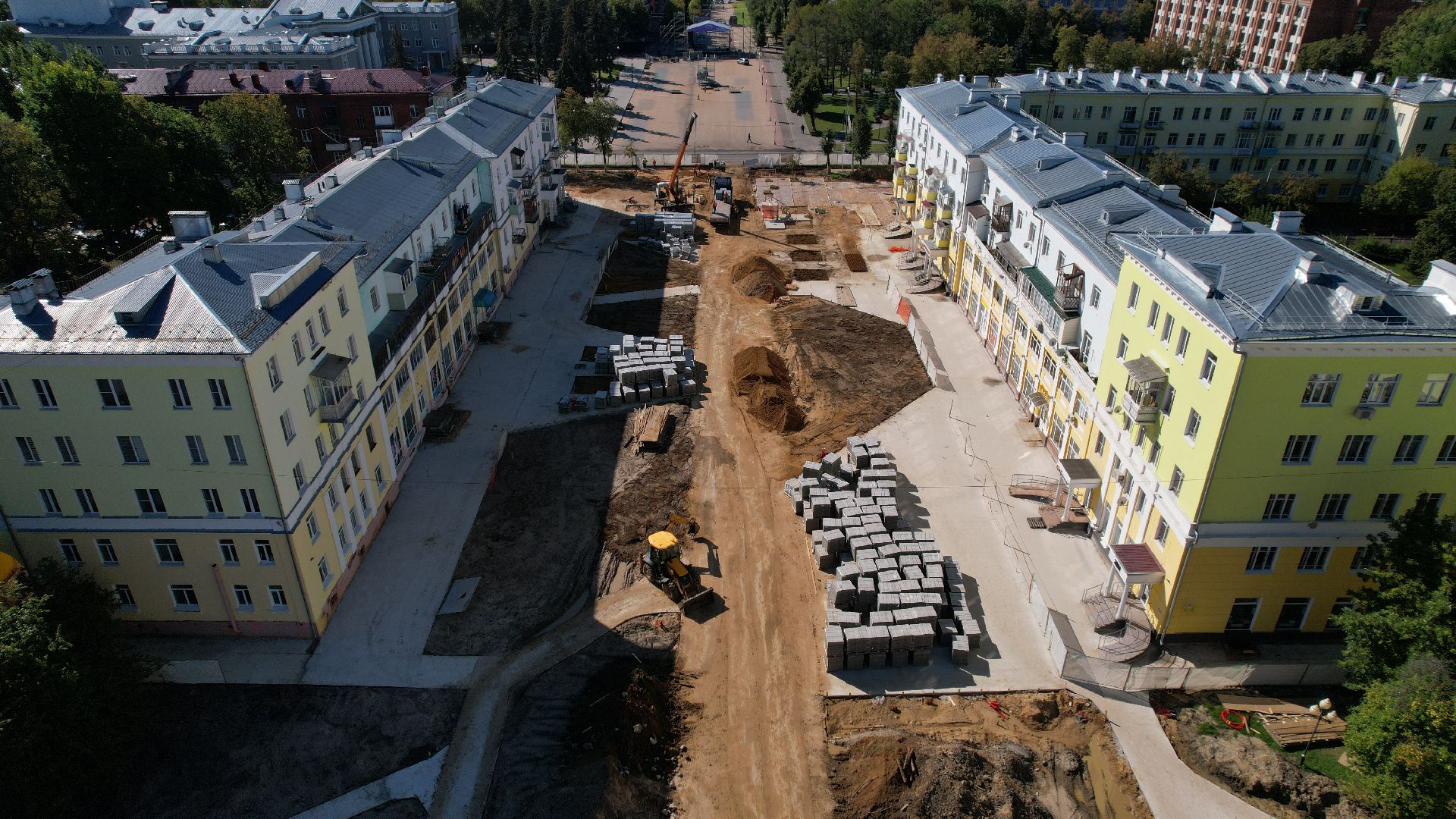 видео с коптера, проспект победы ступино,