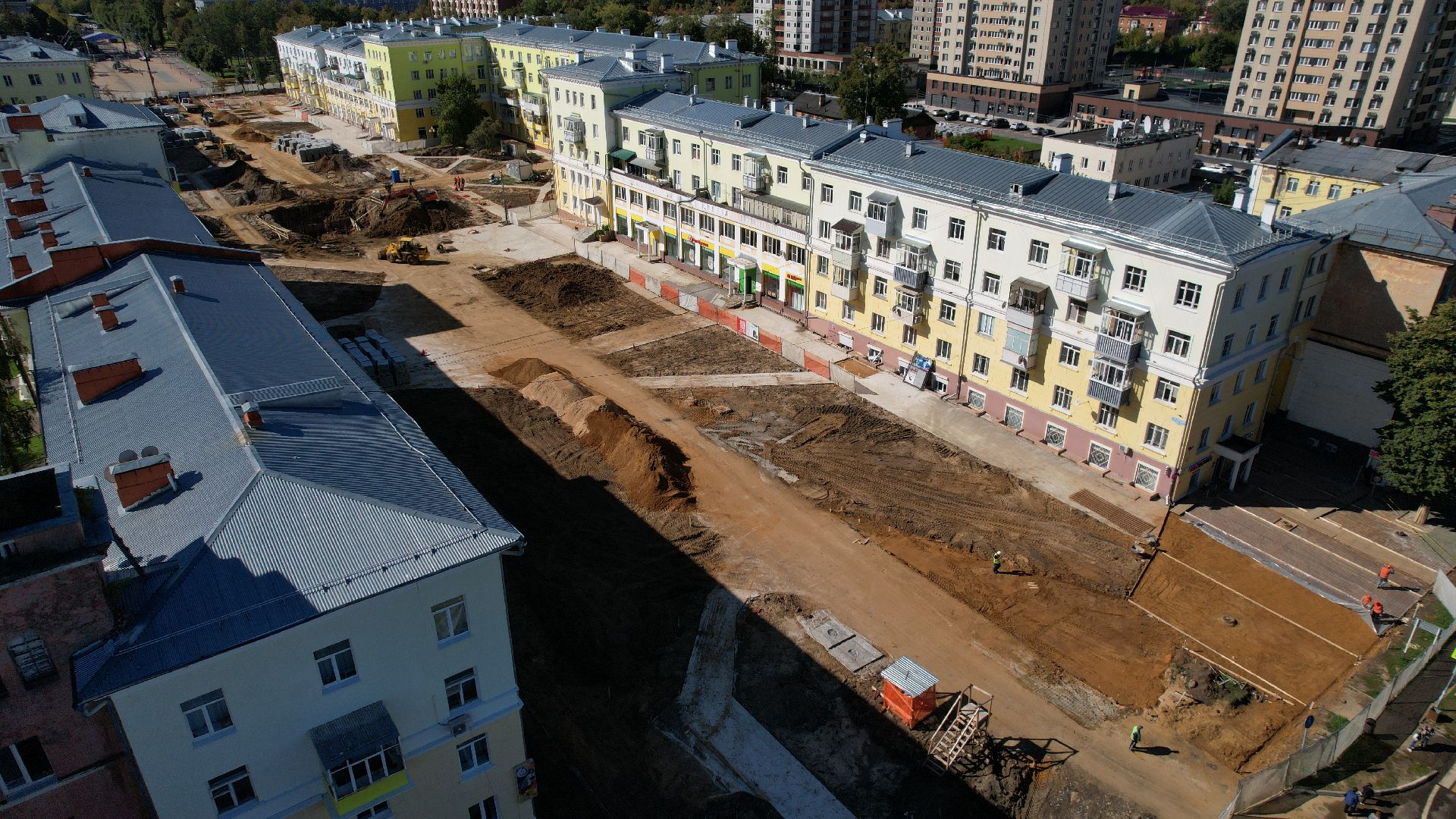 видео с коптера, проспект победы ступино,