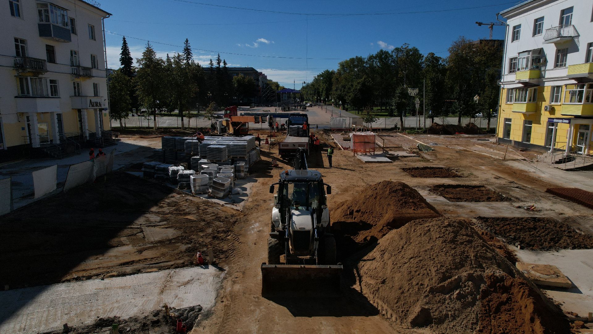 видео с коптера, проспект победы ступино,
