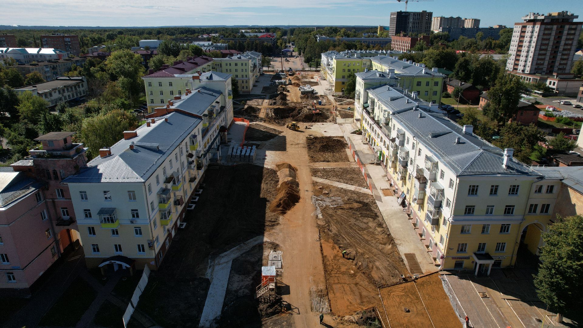 видео с коптера, проспект победы ступино,
