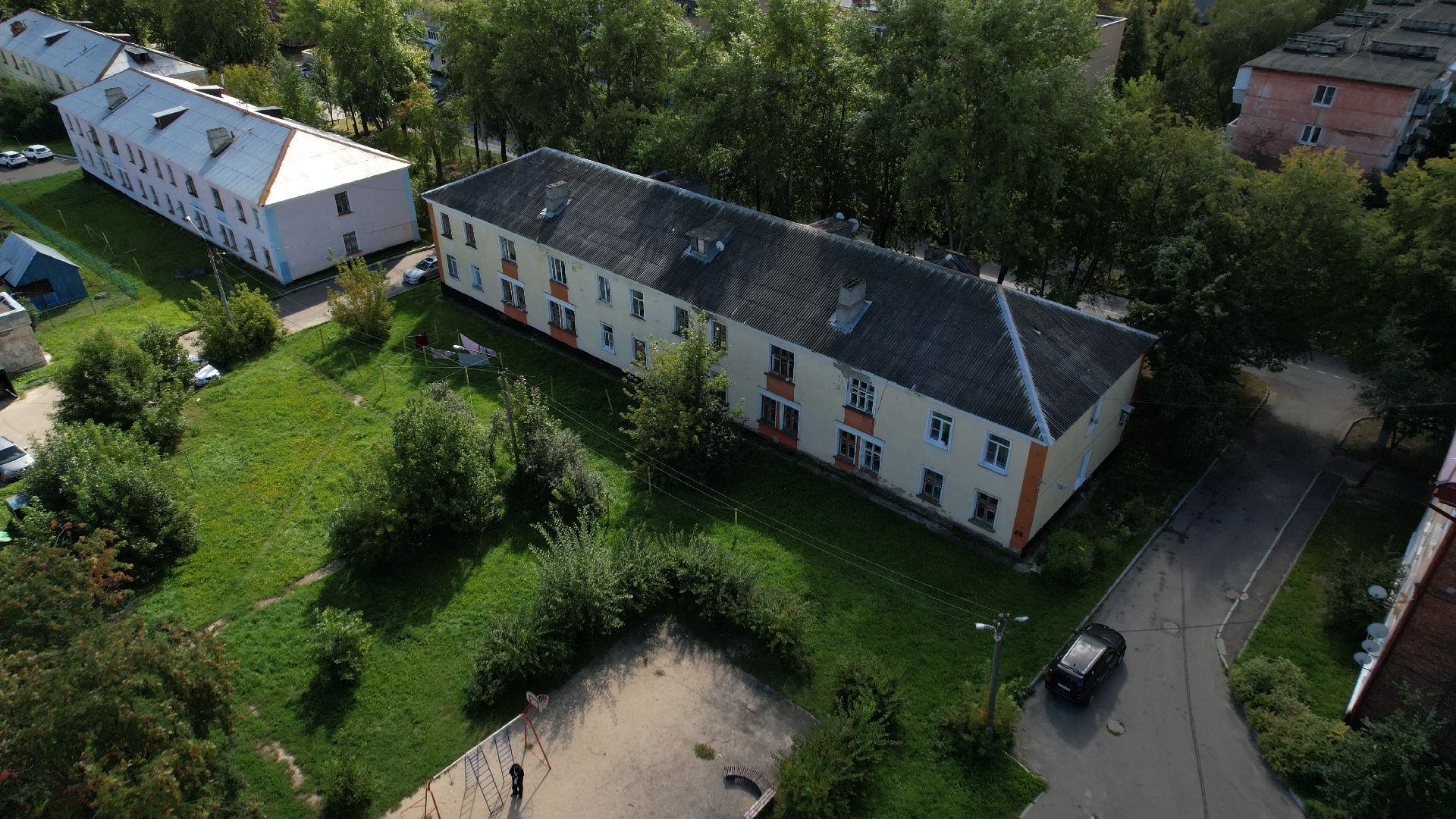 видео с коптера, расселение бараков ступино,