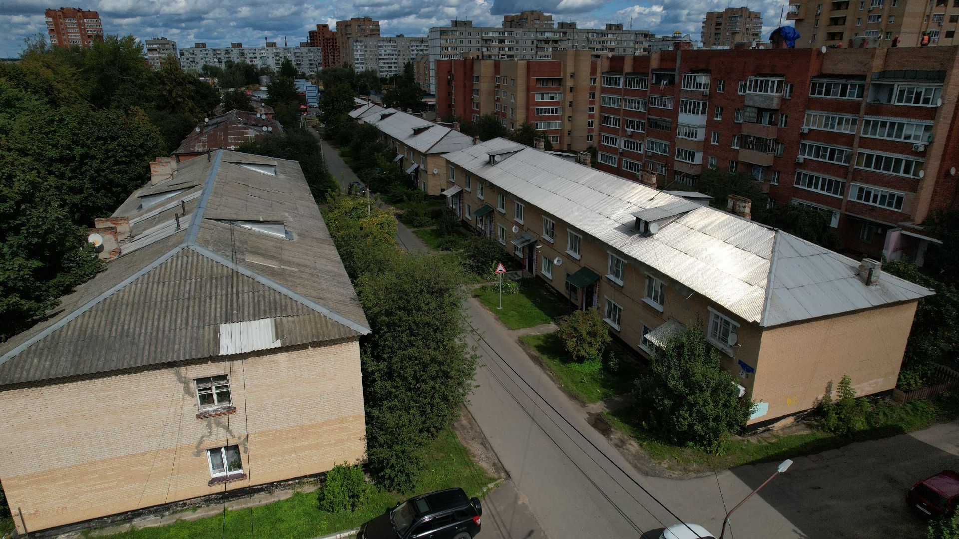 видео с коптера, расселение бараков ступино,