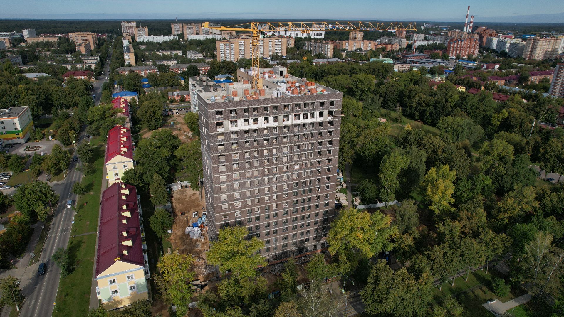 видео с коптера, дом для переселенцев ступино,