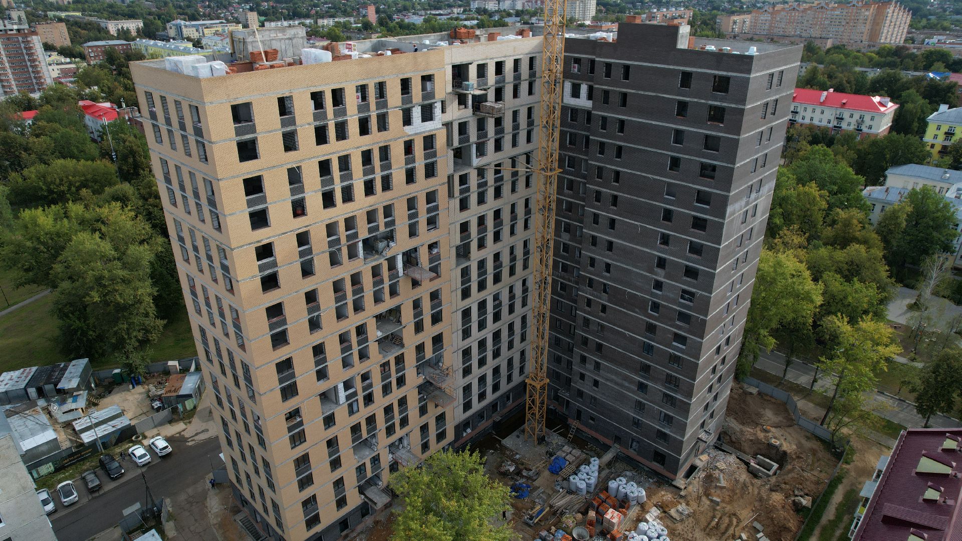 видео с коптера, дом для переселенцев ступино,