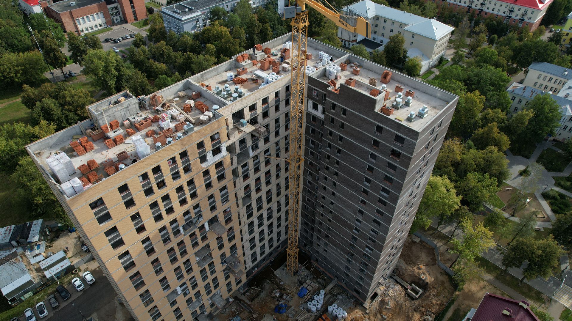 видео с коптера, дом для переселенцев ступино,