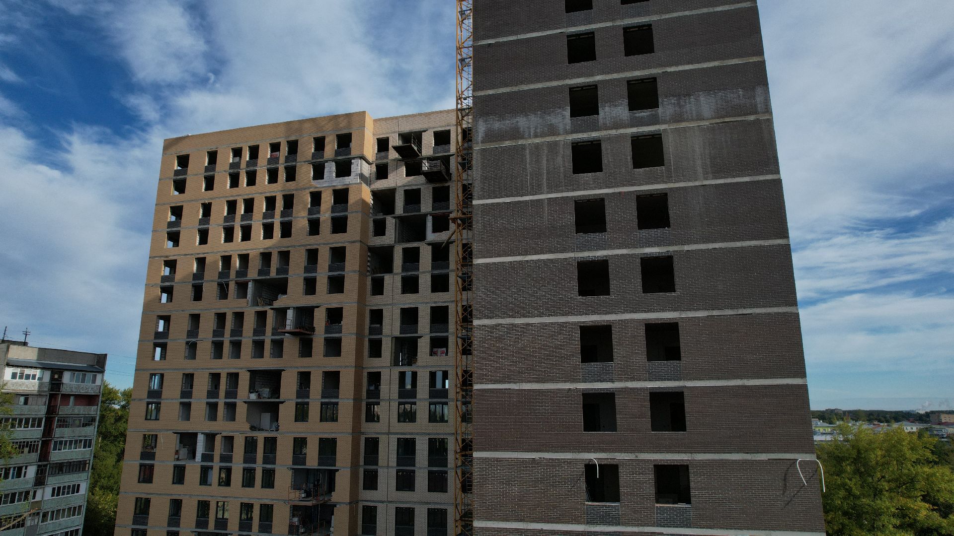 видео с коптера, дом для переселенцев ступино,