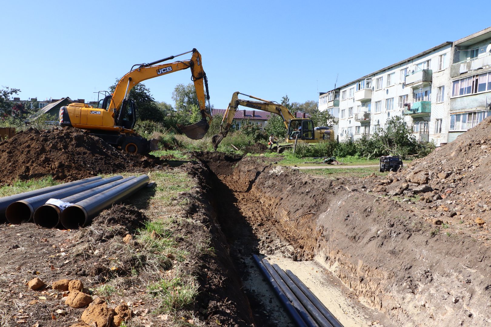 серебряные пруды , строительство теплотрассы Мочилы, жкх, отопительный сезон 2025-2026,