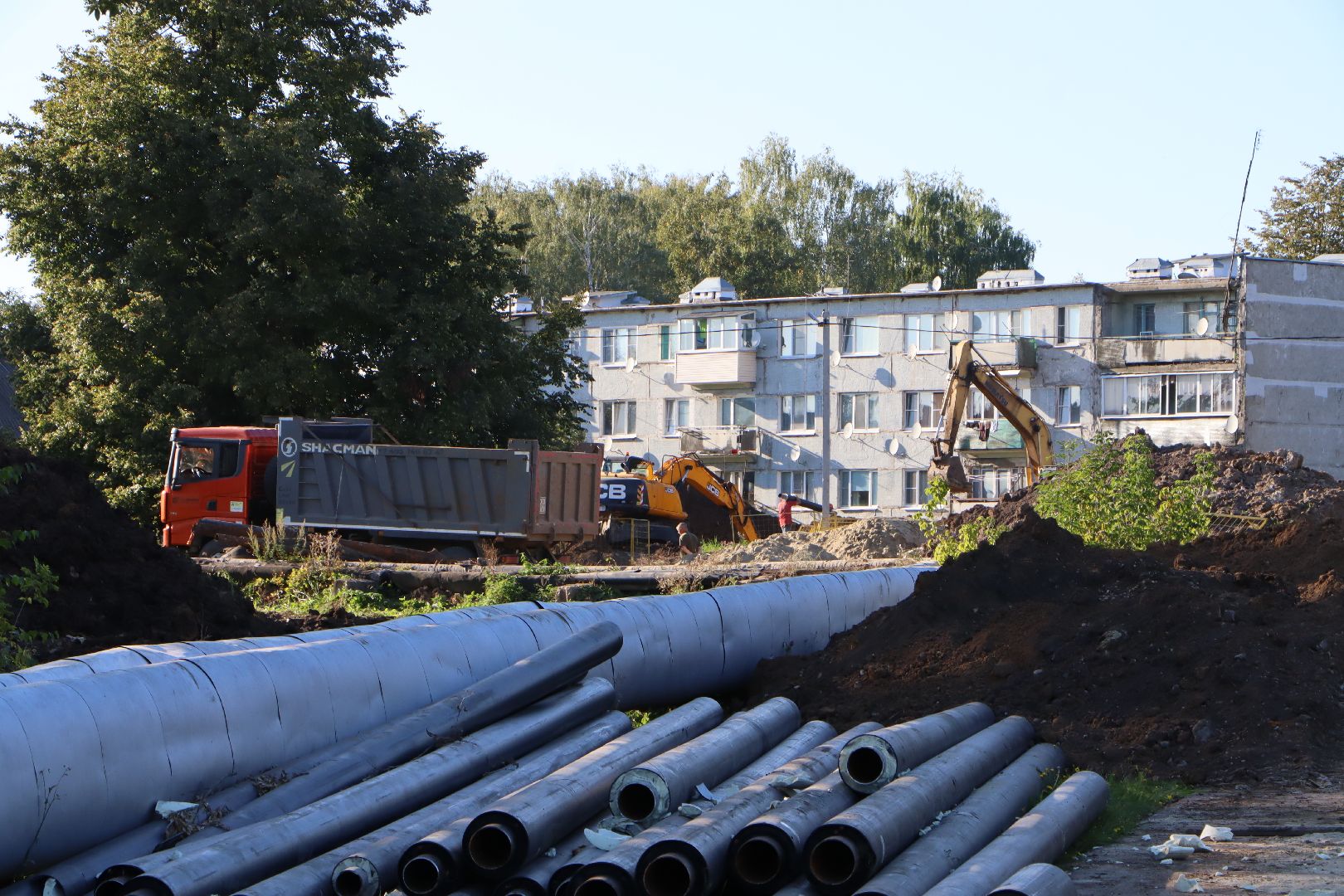 серебряные пруды , строительство теплотрассы Мочилы, жкх, отопительный сезон 2025-2026,