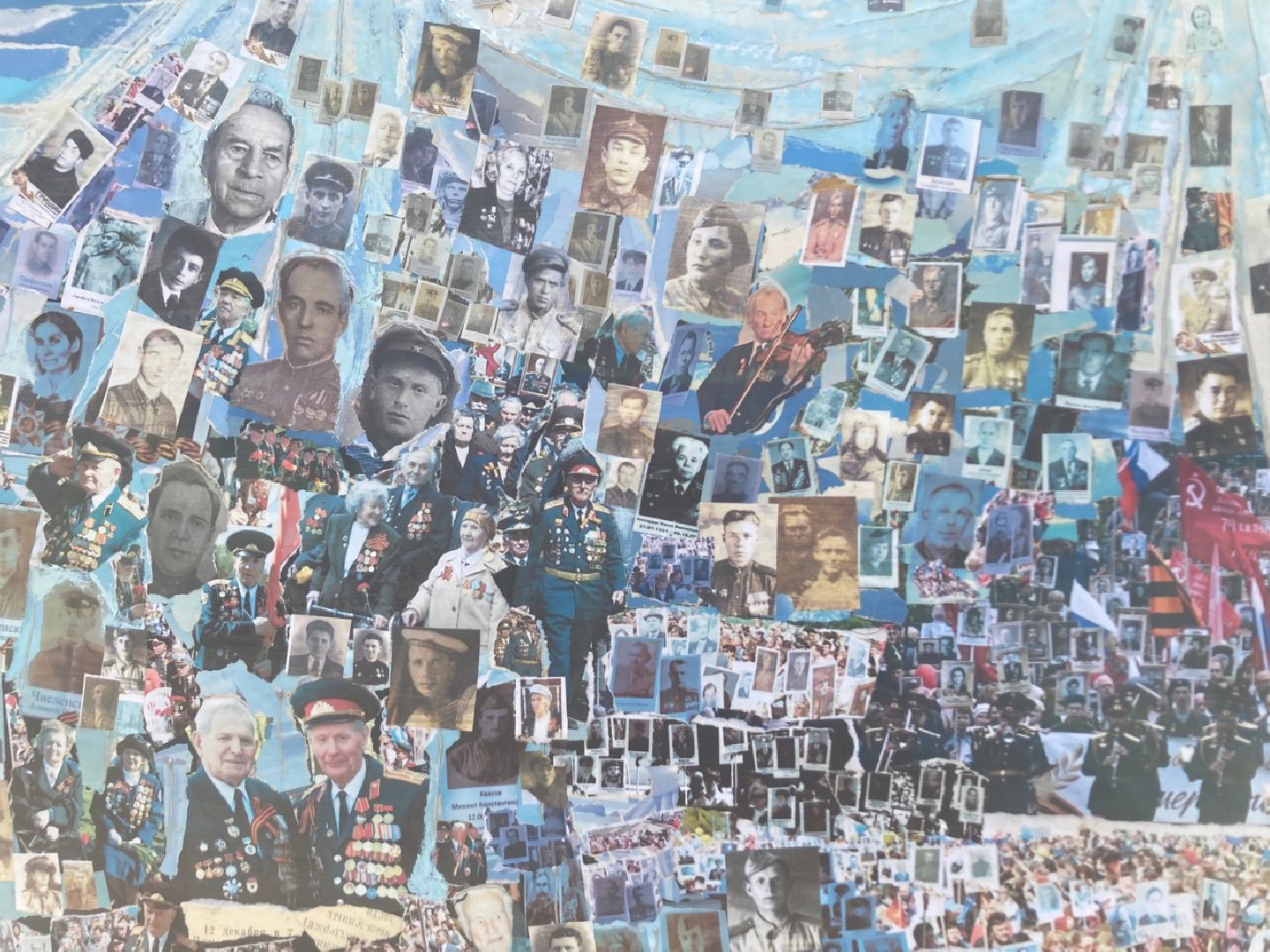 Солнечногорск, бессмертный полк, Победа, фото, коллаж