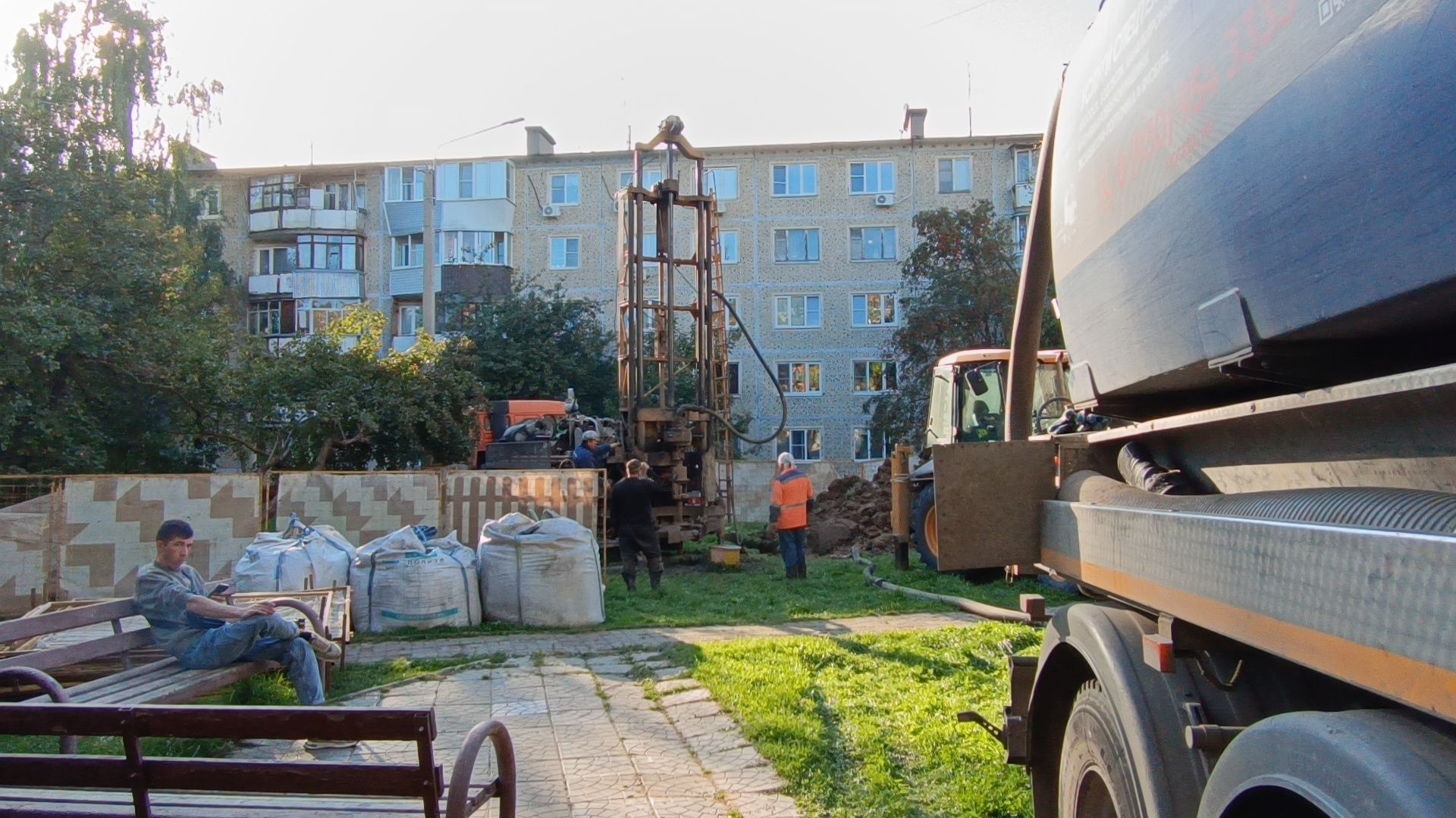 газ, лобня, двор,