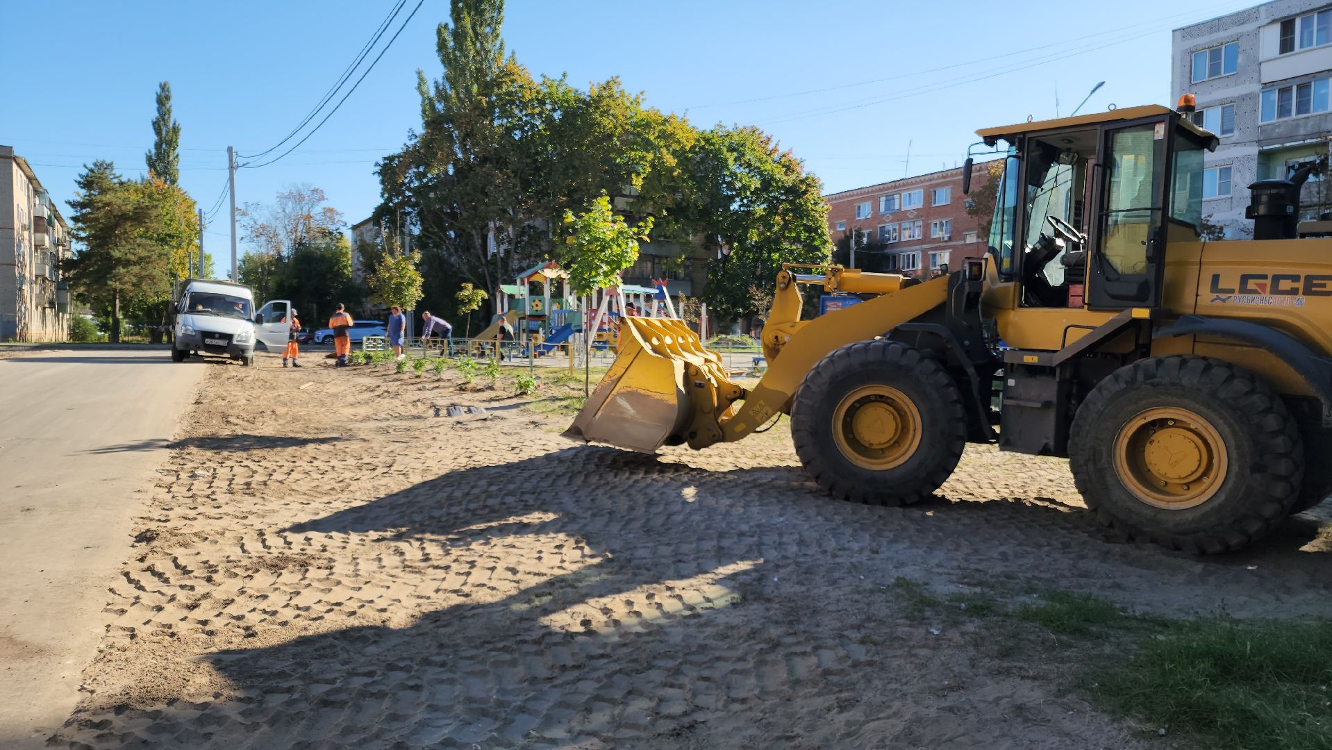 благоустройство дворов, куровское, орехово-зуевский округ,