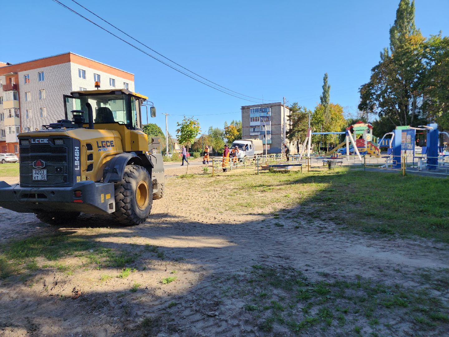 благоустройство дворов, куровское, орехово-зуевский округ,