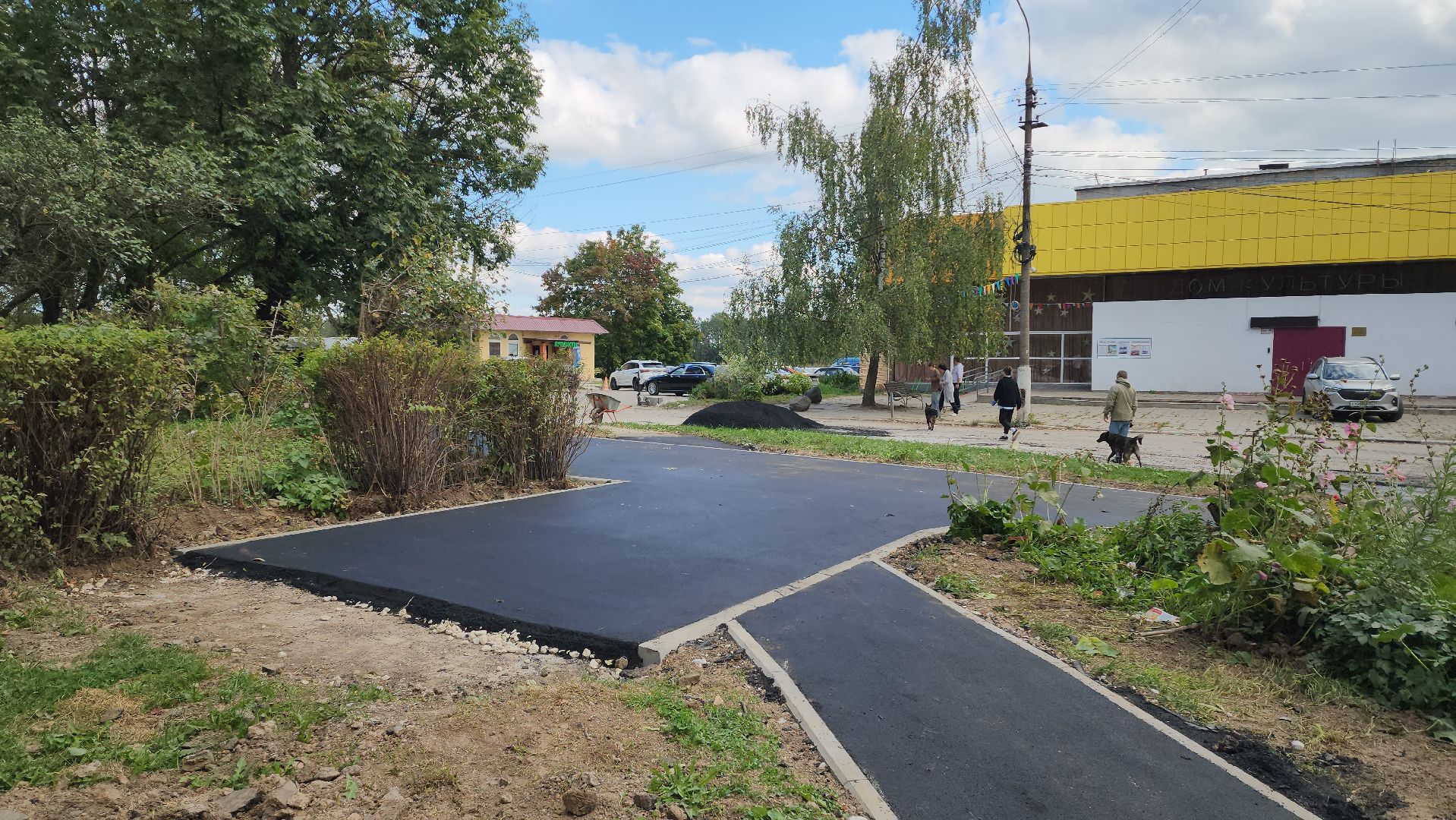 Асфальтирование , новый асфальт, Лобня, Благоустройство дворов ,