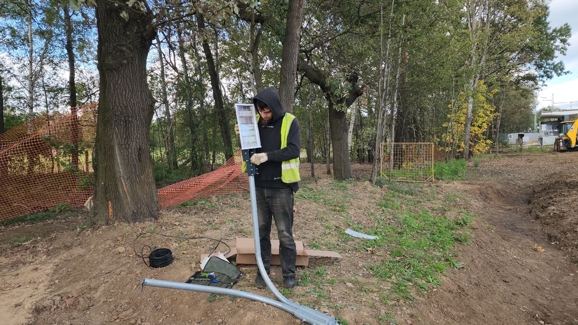 установка, Освещение , светодиодные фонари, железнодорожная станция, Луговая, Лобня ,