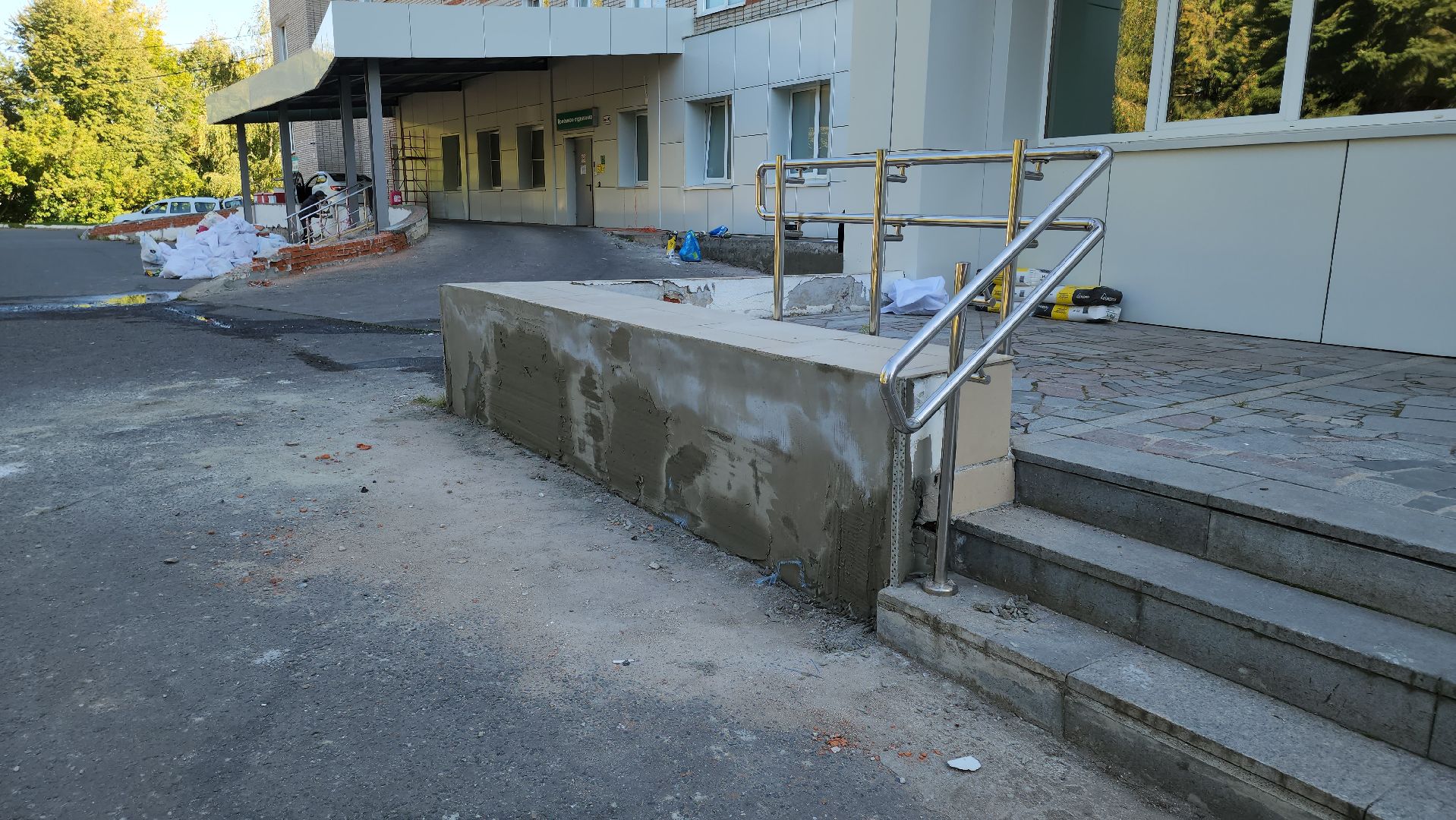 кашира, медицина, здравоохранение, ремонт, входная группа, хирургический корпус, приемное отделение,