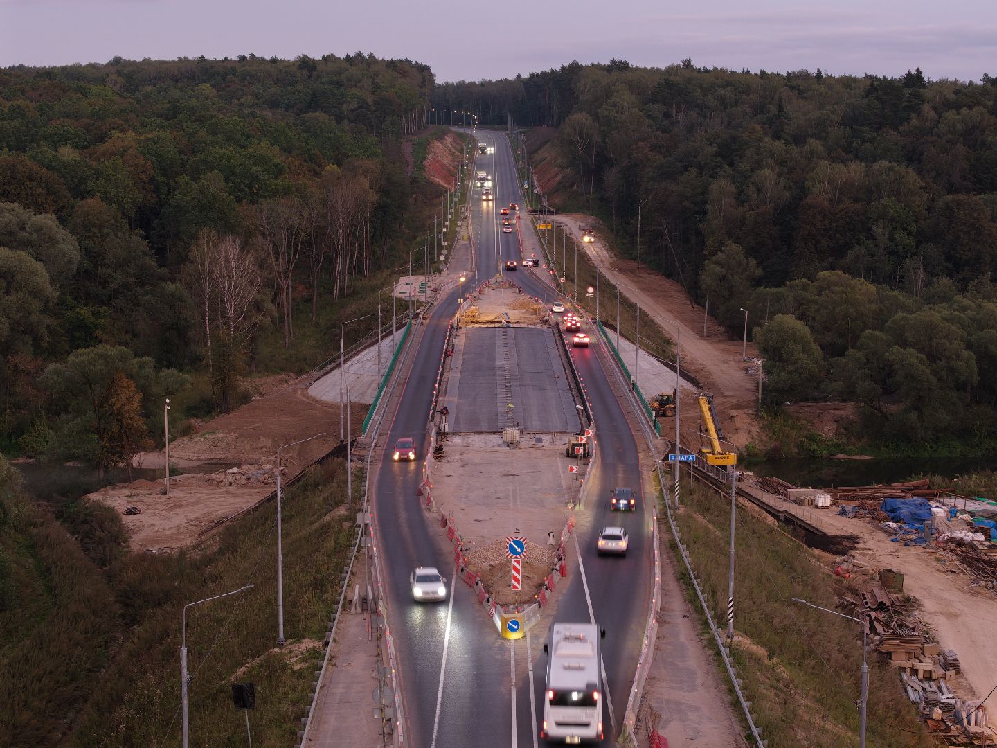 видео с коптера, мост через нару,