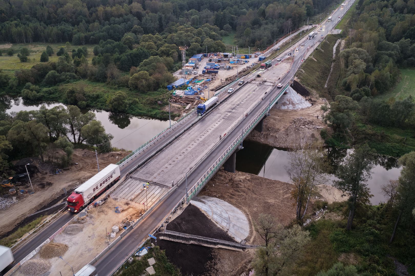 видео с коптера, мост через нару,