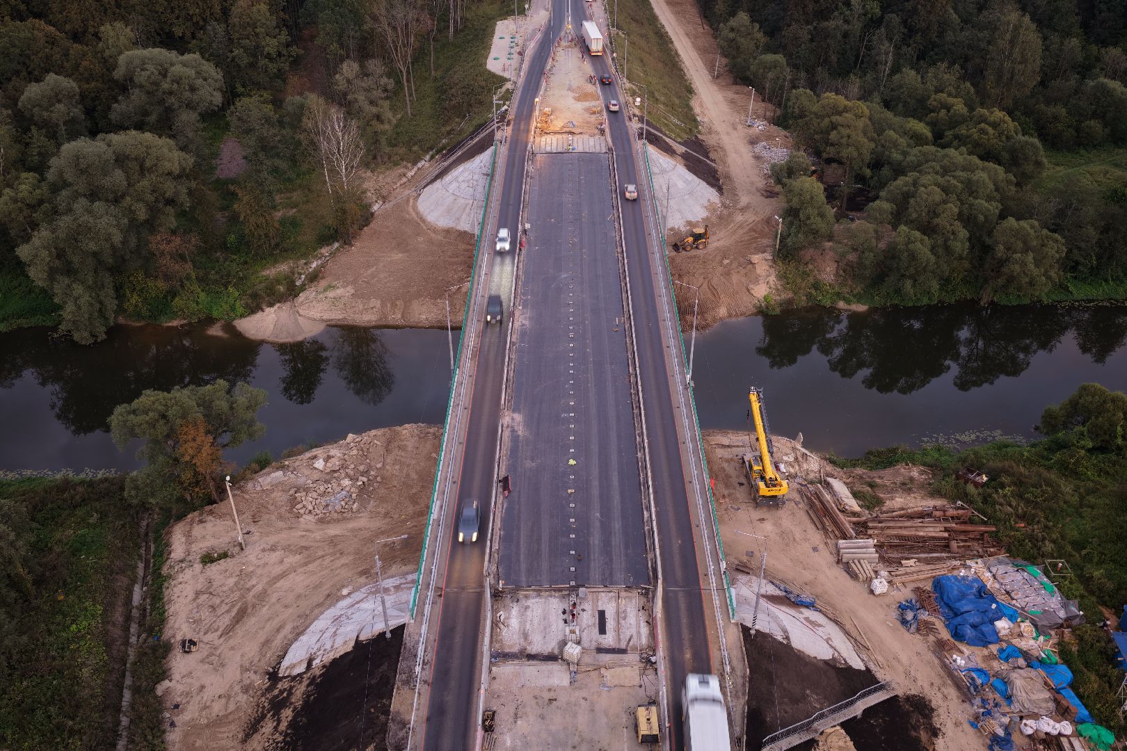 видео с коптера, мост через нару,