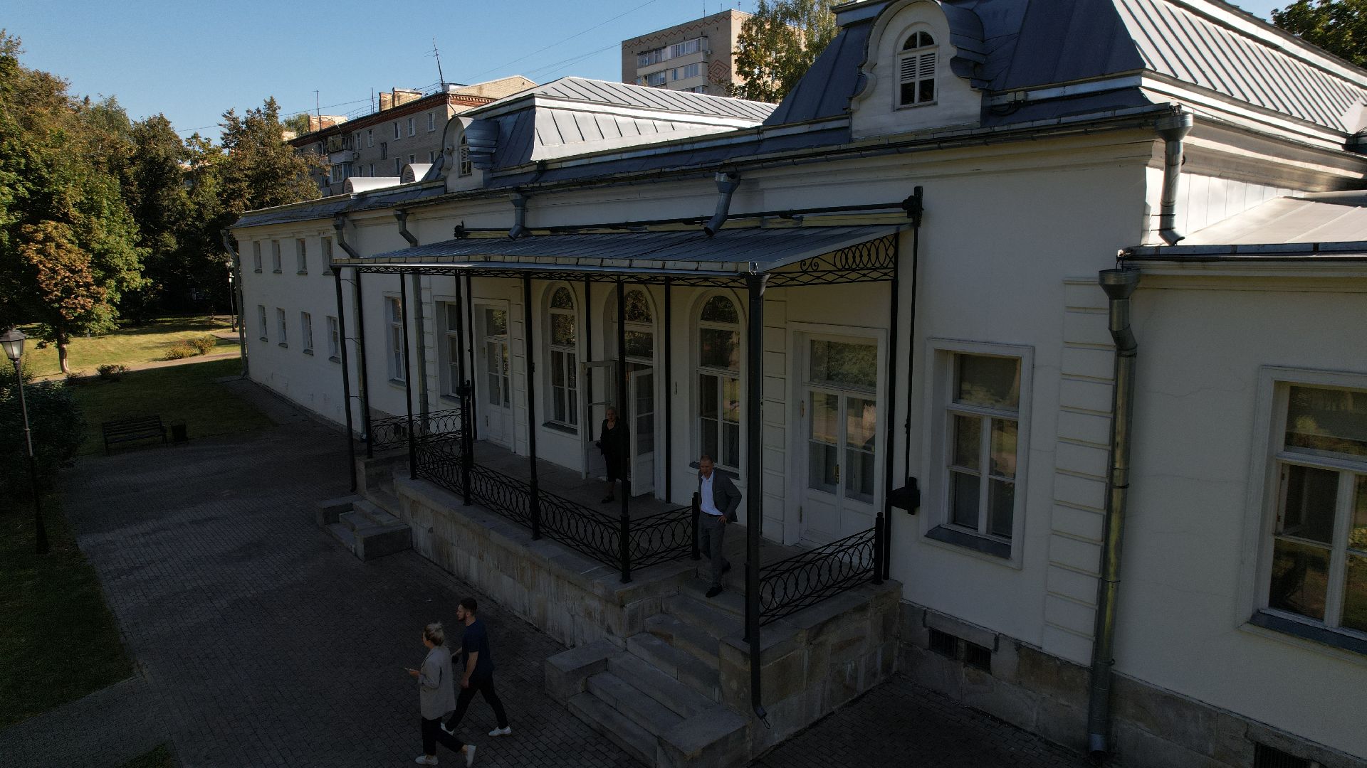 видео с коптера, усадьба лыткарино, новый сквер лыткарино,