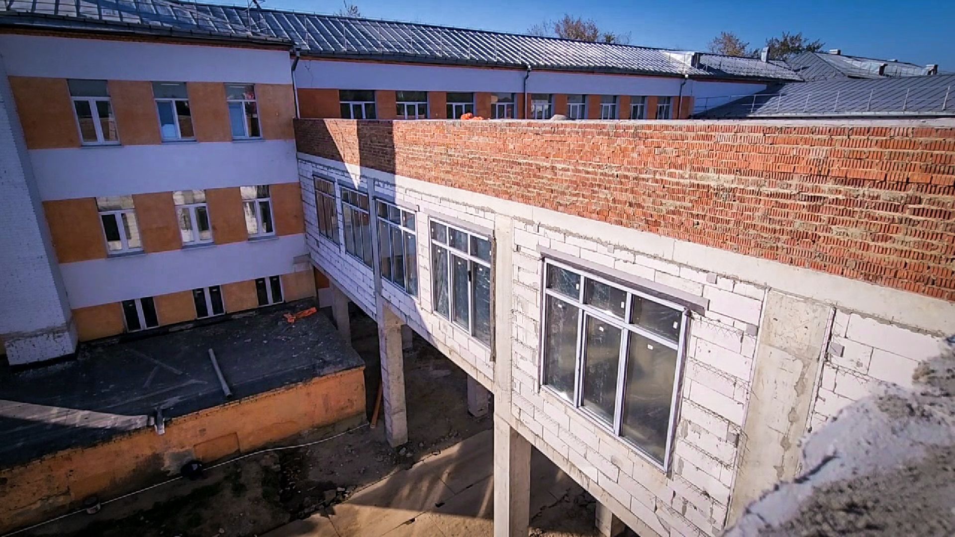 бронницы, строительство пристройки к лицею в бронницах, новый корпус лицея в бронницах, строительство корпуса лицея,